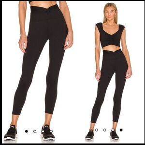 NEW Free People FP Movement Breath Deeper Black High-Waisted Leggings small
